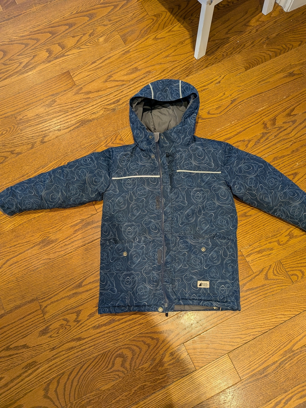 Kids MEC Hooded Winter Jacket And Pants - Navy Print